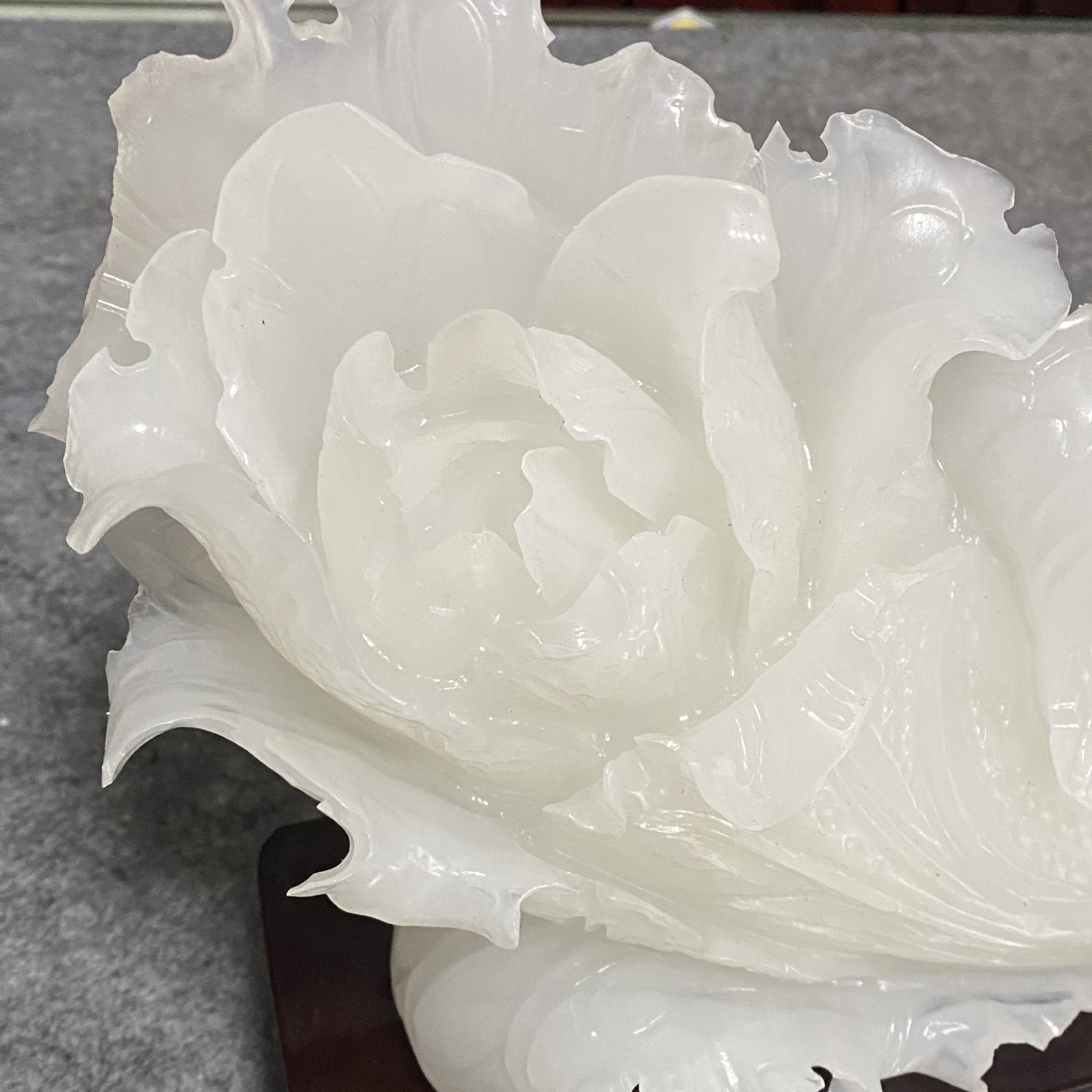 玉白菜摆件 阿富汗白玉羊脂玉白菜植物花卉家居开业客厅商务礼品