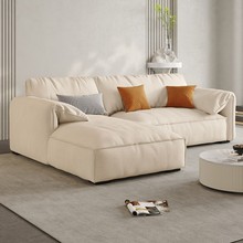 新款科技布猫抓布沙发客厅大象耳朵沙发简约现代沙发意式真皮沙发