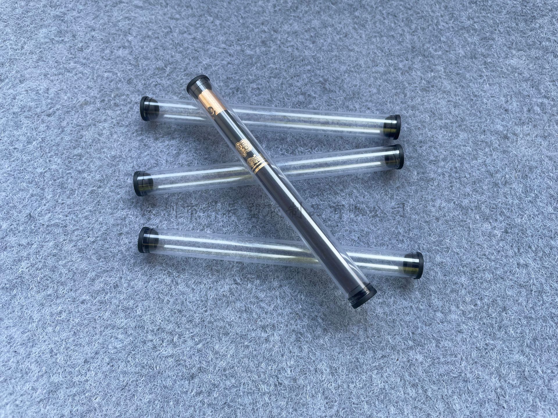 pvc透明香烟管单只装包装圆管pvc电子火因包装管眉笔刷子收纳管