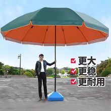 户外遮阳伞太阳伞挡雨伞防紫外线米可折叠双层广告伞摆摊大雨伞