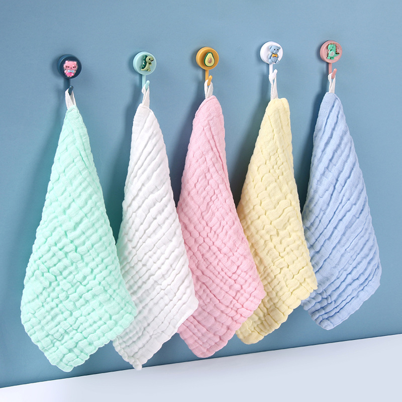 6层全棉纱布a类泡泡纱宝宝毛巾全棉云片枕糖果婴儿方巾手帕口水巾