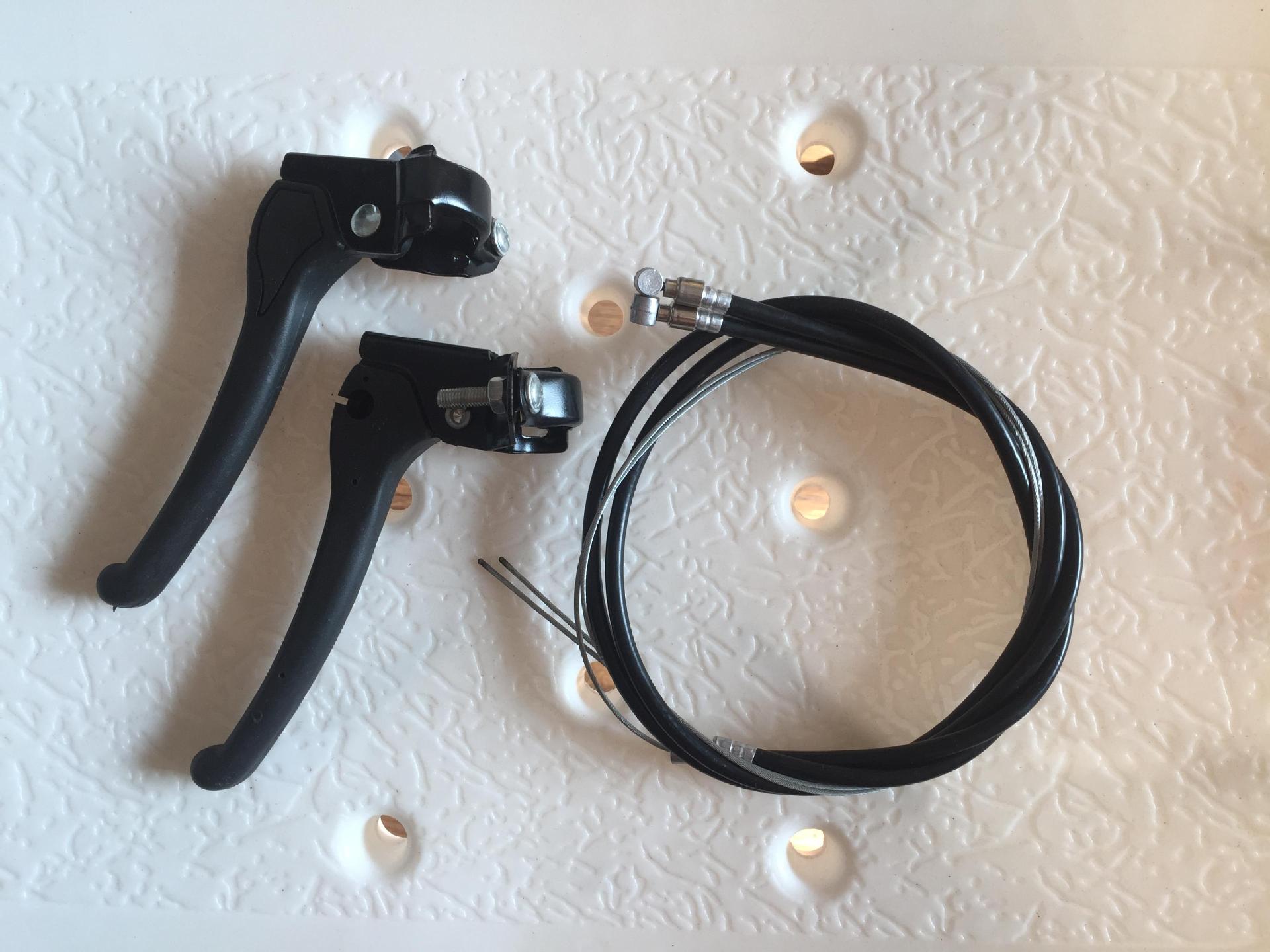 轮椅配件大全上下刹车左右侧面驻刹刹车把手处螺杆固定手闸一对装