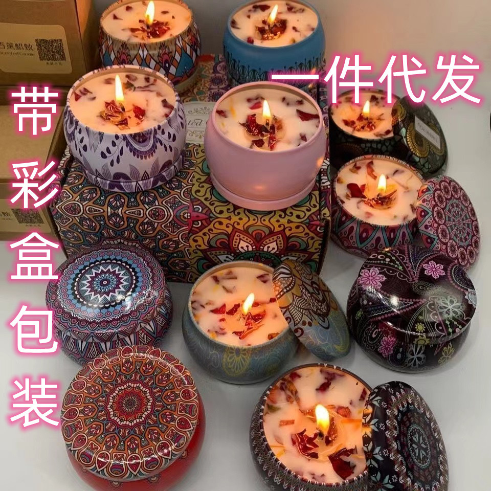 Dried Soy Wax Flower Fragrance Candle Wedding Partner Fireworks Display Fragrance Incense Candle