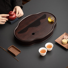 茶盘家用小型储水式托盘沥水茶台竹制简易长方形大号小号茶具批发