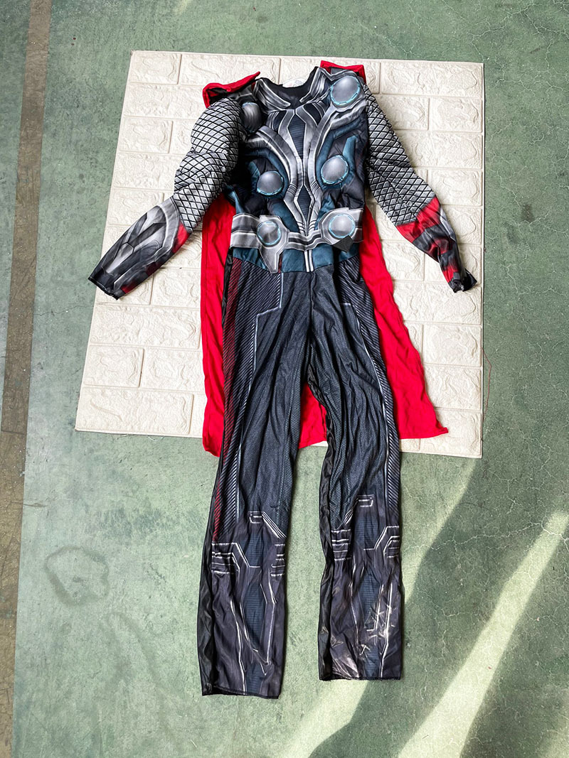 外贸原单尾货雷神cos雷神服装男童拍照写真服装万圣节男童披风