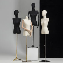 韩版黑色平肩模特道具女半全身服装店橱窗人台女装模特架子展示架