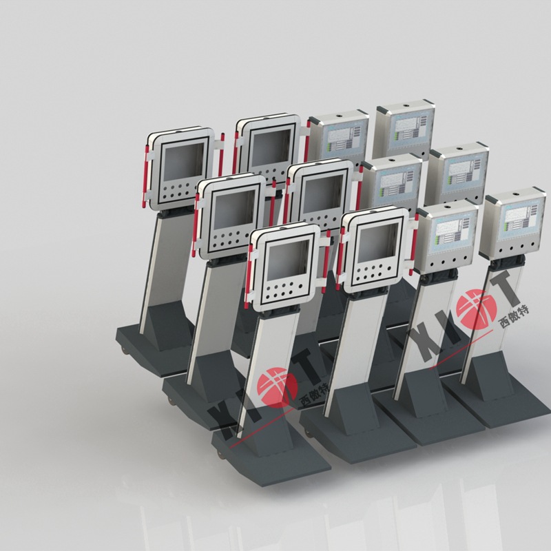 悬臂控制箱铝合金电控箱移动悬臂支架人机界面操作盘7寸10寸21寸