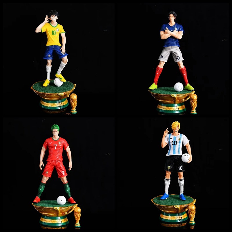 海贼王 gk足球系列 路飞 内马尔 索隆 c罗 山治梅西 艾斯盒装手办