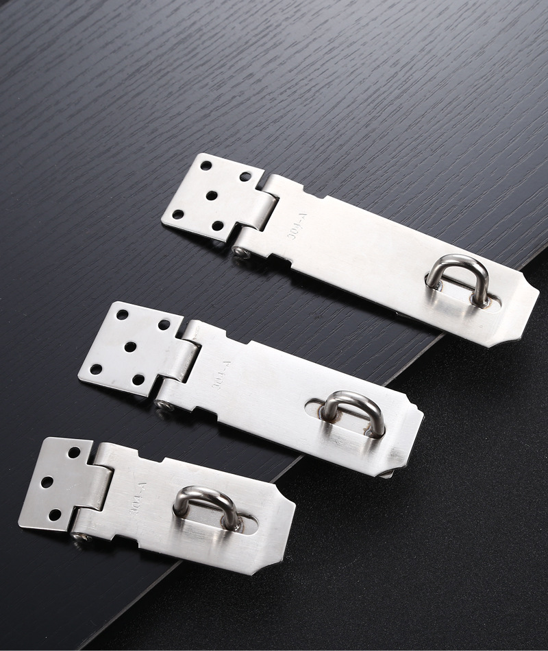 不锈钢锁扣加厚防盗不锈钢锁牌保险柜栓不锈钢门扣抽屉重型锁扣