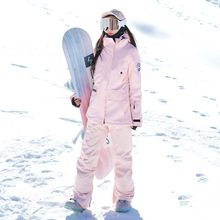 新潮滑雪服女韩国单双板防风防水保暖夹棉户外加厚滑雪衣裤女套装