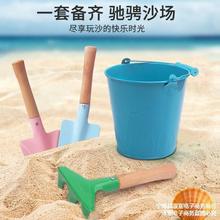 沙滩玩沙儿童小桶铲子套装铁桶小铲子宝宝海边户外园艺挖沙子工具