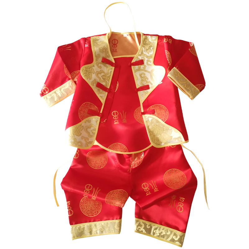 Baby Full-Year Tang Suit Boys and Girls Hanfu Summer Baby Hundred Days Zhuazhou Suit Chinese Style One-Year-Old Birthday Dress