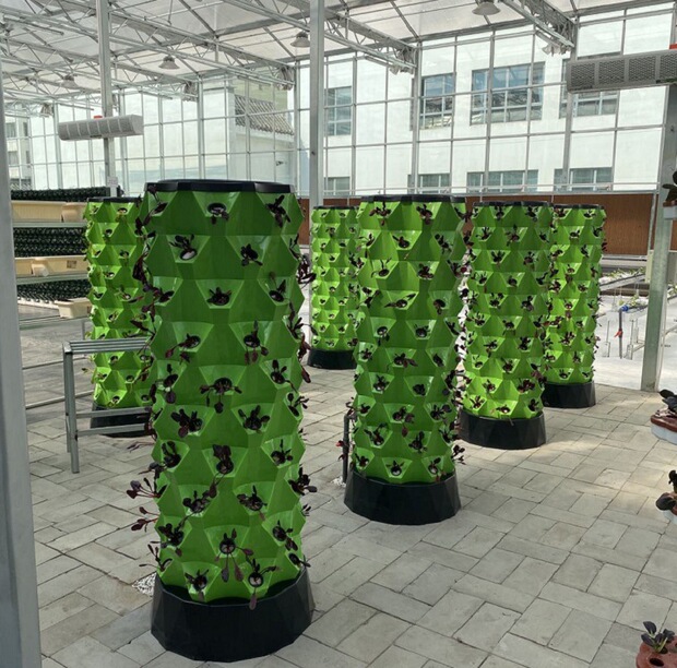 菠萝塔气雾栽培模式 无土栽培设备供应 立柱栽培种植系统气雾栽培