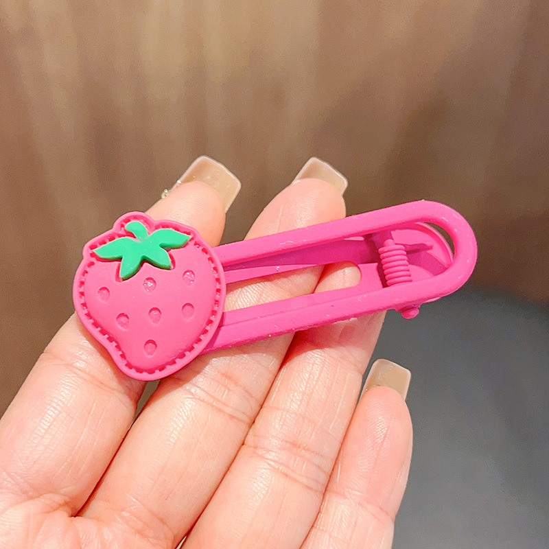 2023 Early Spring New Children's Barrettes Super Cute Bear Seamless Duckbill Clip Side Bang Clip Hair Clip for Broken Hair Barrettes Hairpin