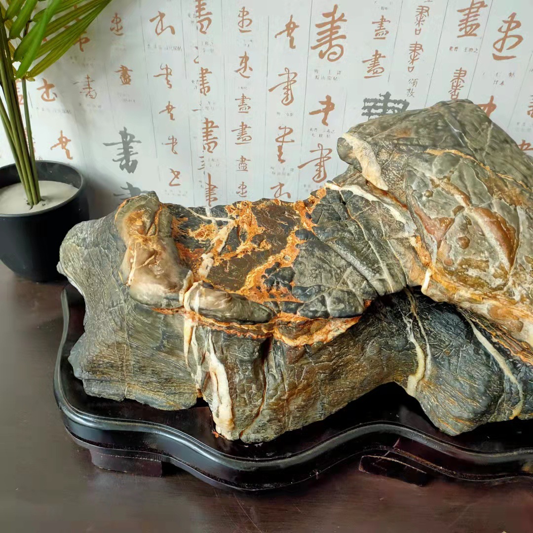 新品灵璧石原石 太湖石摆件 奇石观赏石 石头文房玄关贡石案头石