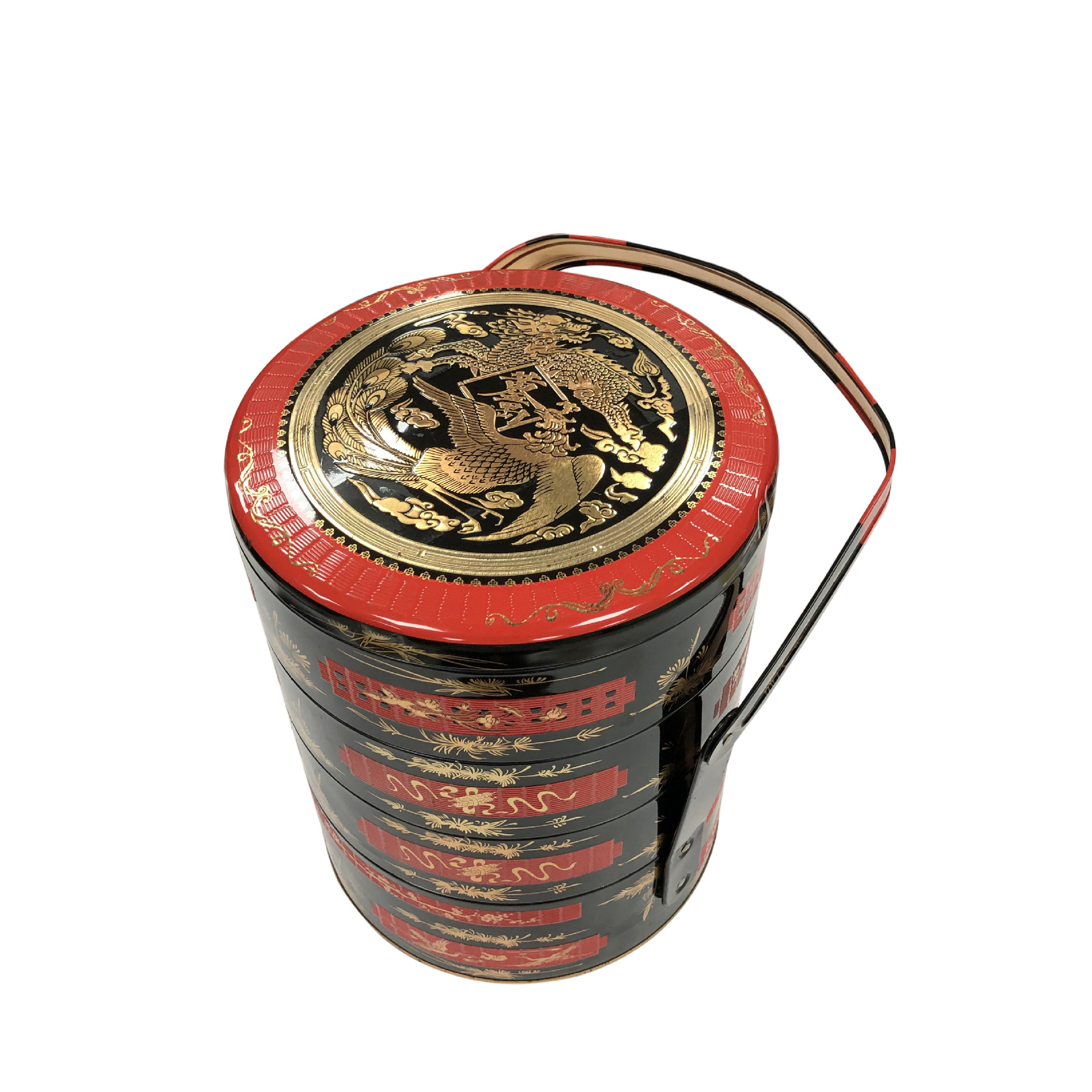 马口铁手提包装螺铁盒印花金属定制铁月饼盒多层月饼铁盒