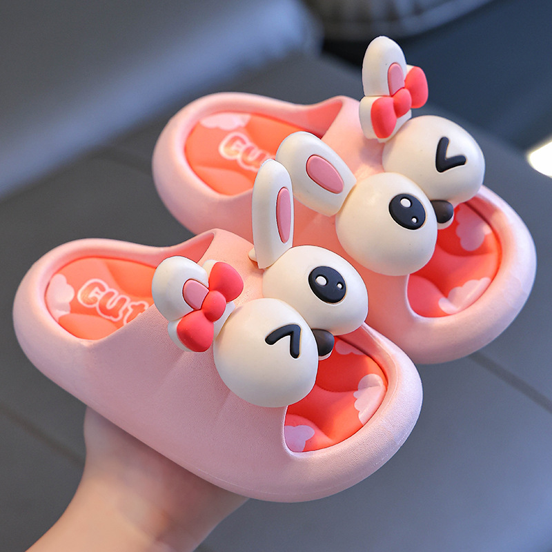 children‘s slippers summer girls‘ non-slip soft bottom indoor big middle children parent-child boys‘ bath baby child slippers