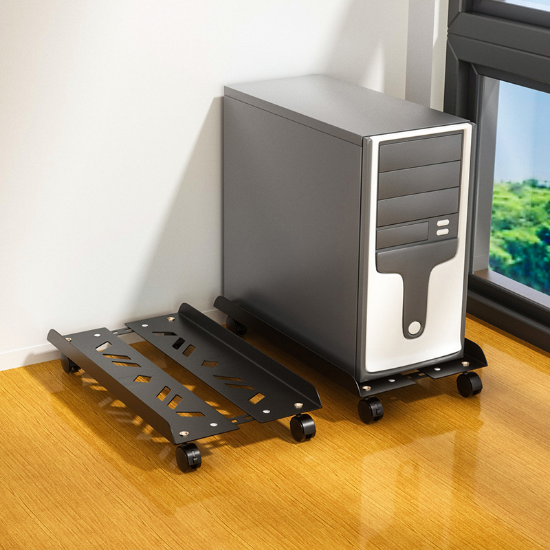 电脑主机托架支架可移动机箱底座带滑轮置物架家用办公室台式托盘