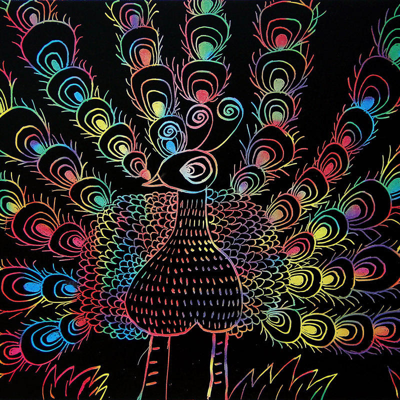 刮画买1送11刮画纸a4炫彩刮刮画儿童玩具本diy制作8k创意16k代发