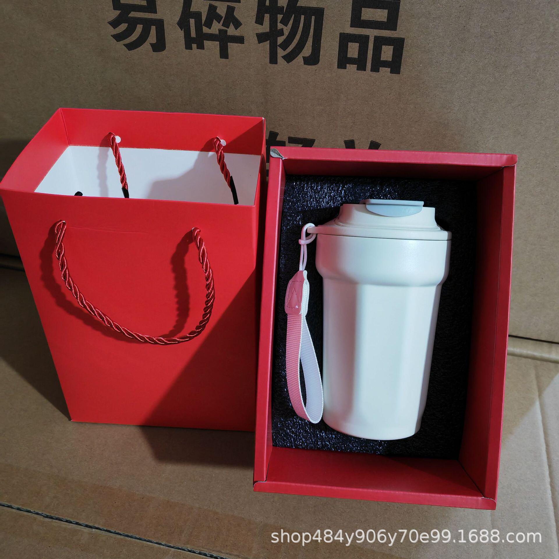 八角咖啡杯子伴手礼保温杯不锈钢高颜值车载水杯女礼品杯定制logo