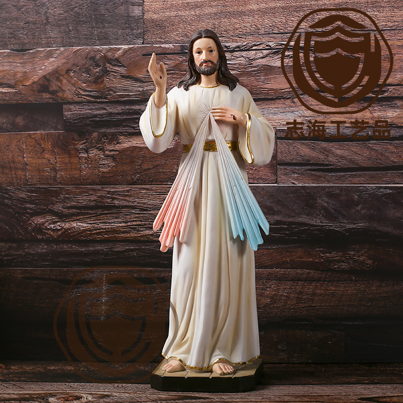 耶稣升天节圣耶稣神像摆件基督教宗教室内客厅装饰礼品树脂工艺品