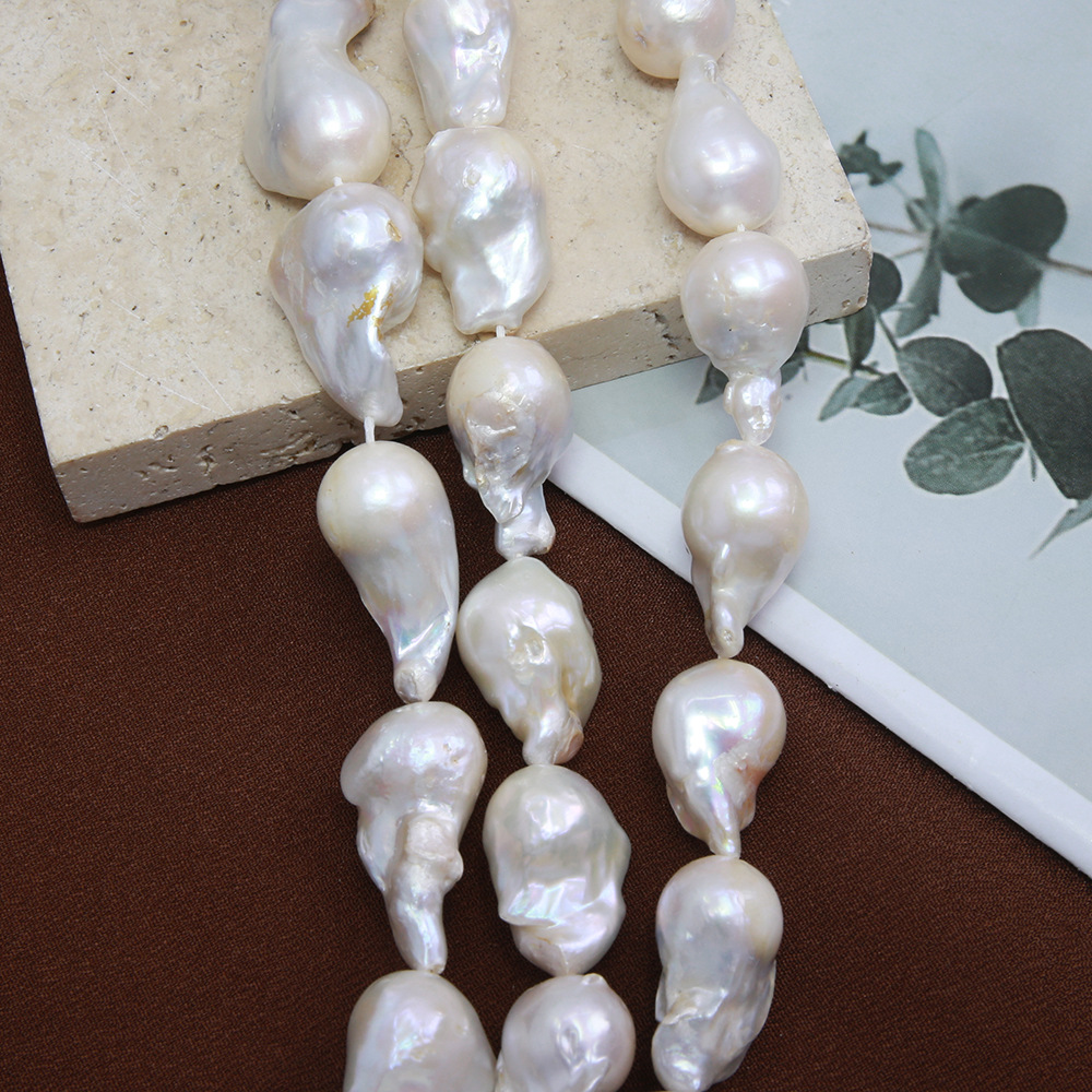 鱼尾大巴串珠通孔巴洛克天然淡水珍珠异形不规则裸珠diy饰品批发