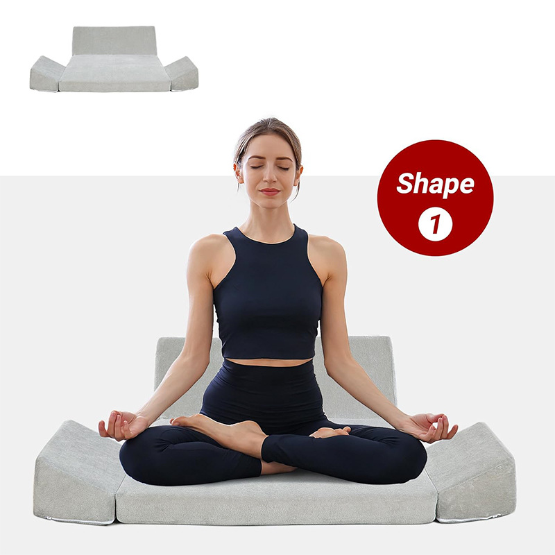 Cross-Border Custom Meditation Cushion Suit Yoga Mat Knee Pad Floor Mat Foldable Portable and Versatile Zen Sitting Foam