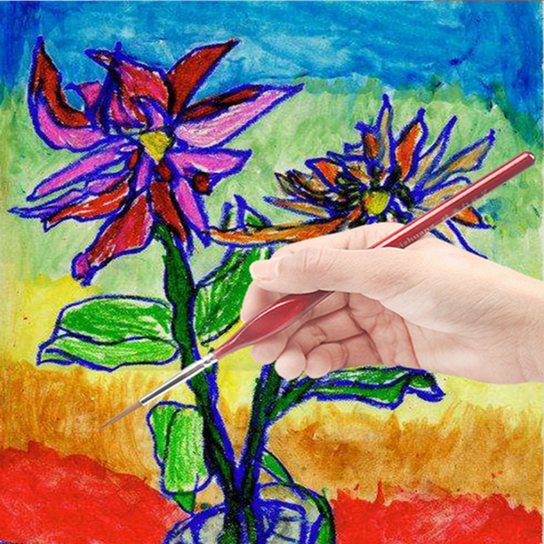 跨境勾线笔画笔手绘细描边套装工笔画水粉丙烯国画学生用美术专用