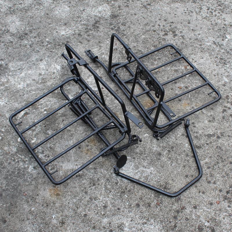 摩托车加重大货架gs改装gn太子cg125载重实心折叠侧翻货架边架