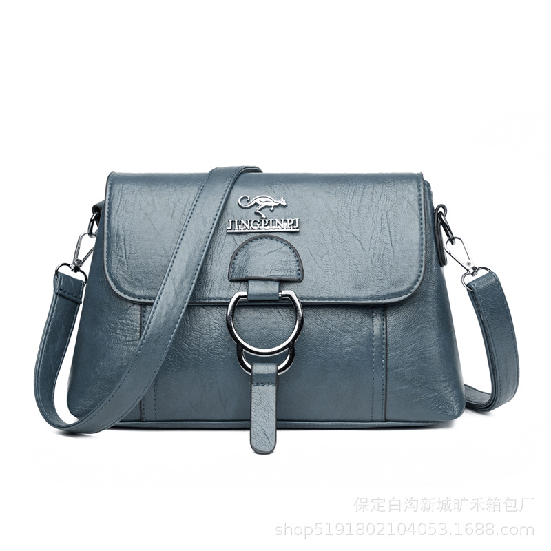 Women's Bag 2022 New Fashion Shoulder Messenger Bag Soft Leather Textured Mother Bag Middle-Aged Ladies' Mom Bag Wholesale