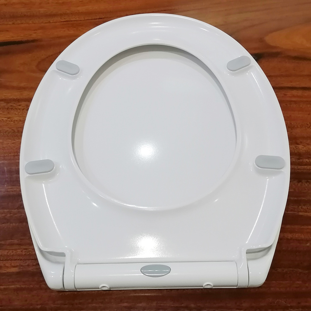 家用脲醛o型马桶盖缓降树脂坐便器盖板一键快拆马桶盖亚马逊货源