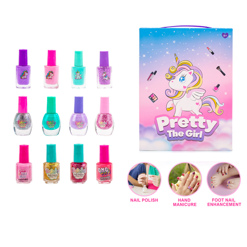 Cross-Border New Arrival Children Nail Polish Bottles DIY Suit Girls Simulation Cosmetics Play House Nail Makeup Toys