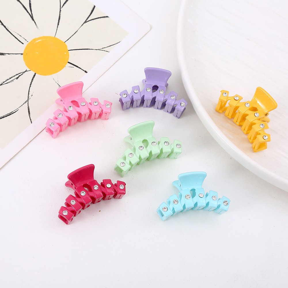 侧边小如意抓夹儿童小抓夹对夹小号抓夹女童糖果色发夹发饰精致