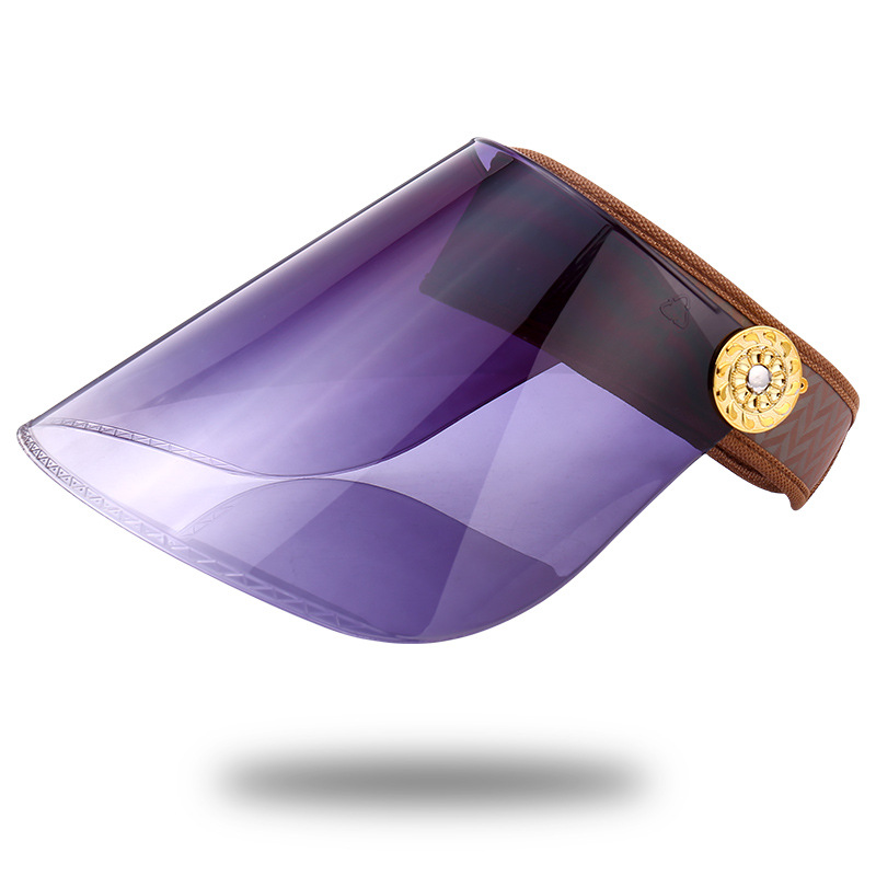 透明空顶帽 夏季新款韩版渐变色防紫外线遮阳女士防晒帽子批发