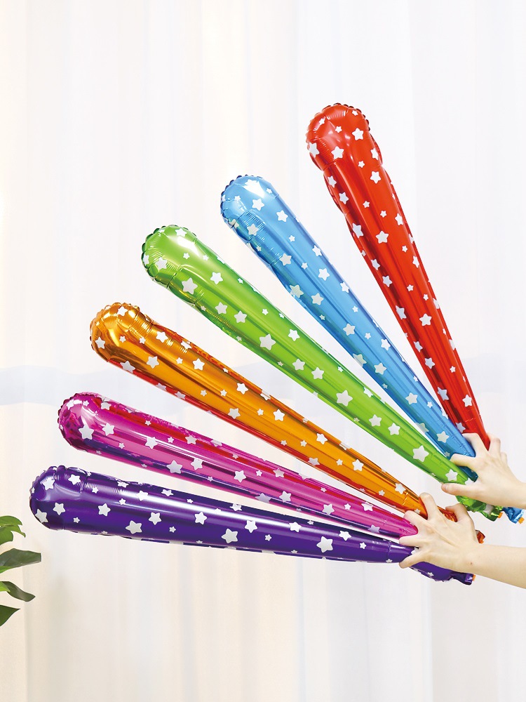 运动会加油打击棒手持气球带铃铛小学校啦啦队助威星星棒拍照道具