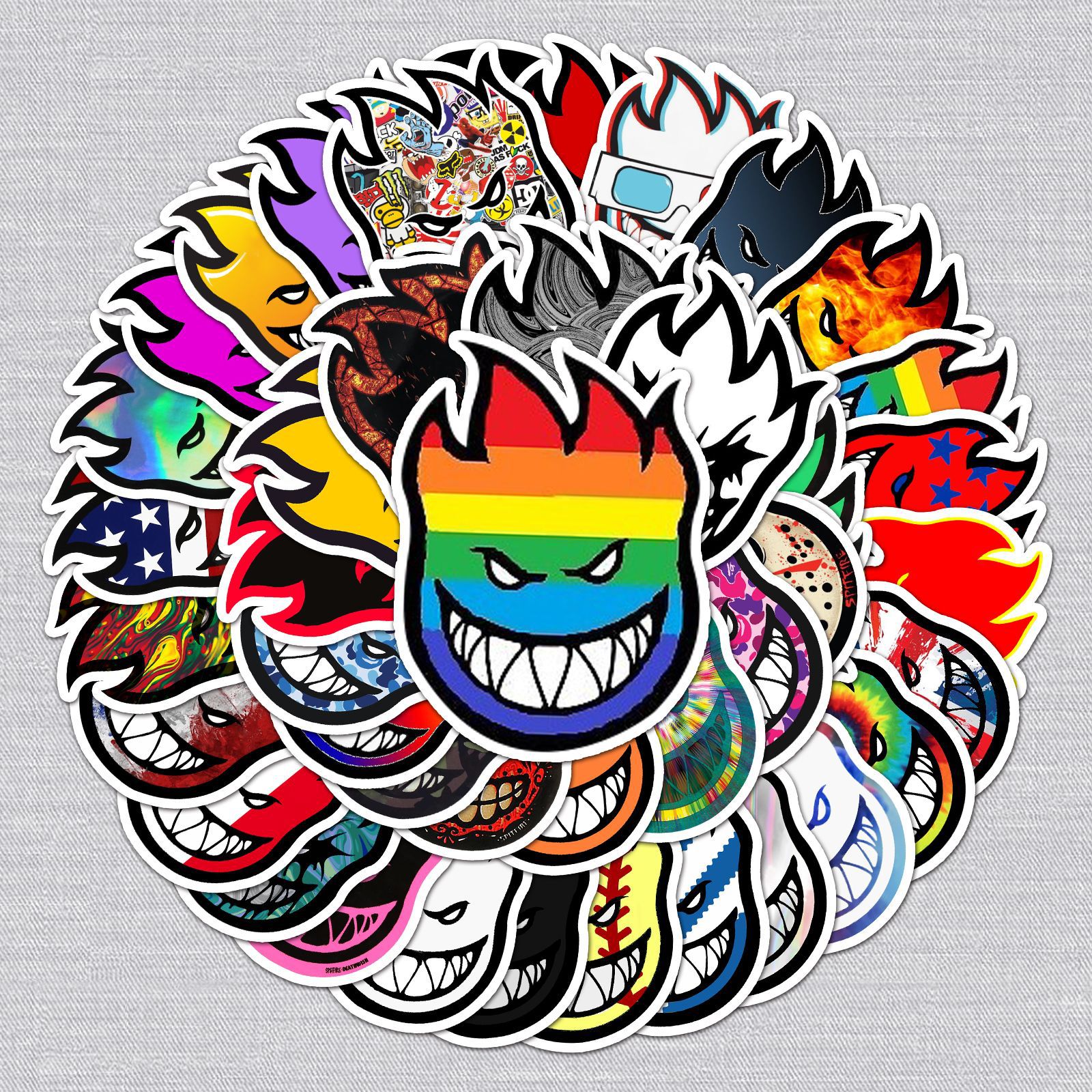 50张小火人涂鸦贴纸 个性跨境潮牌diy滑板水杯行李箱贴纸批发