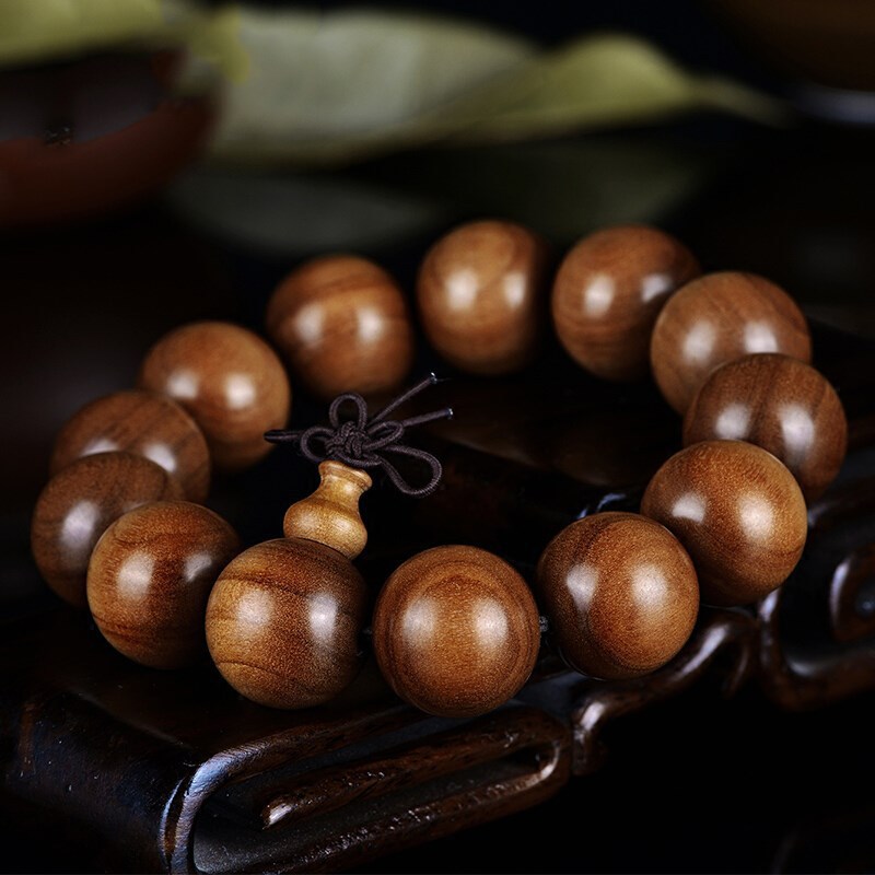 印度迈索尔老山檀黑肉檀香木手串2.