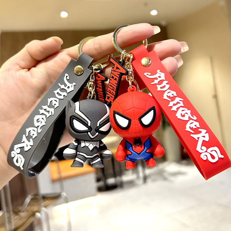 New Spider-Man Iron Man PVC Keychain Avengers Doll Ornaments League of Legends Wholesale