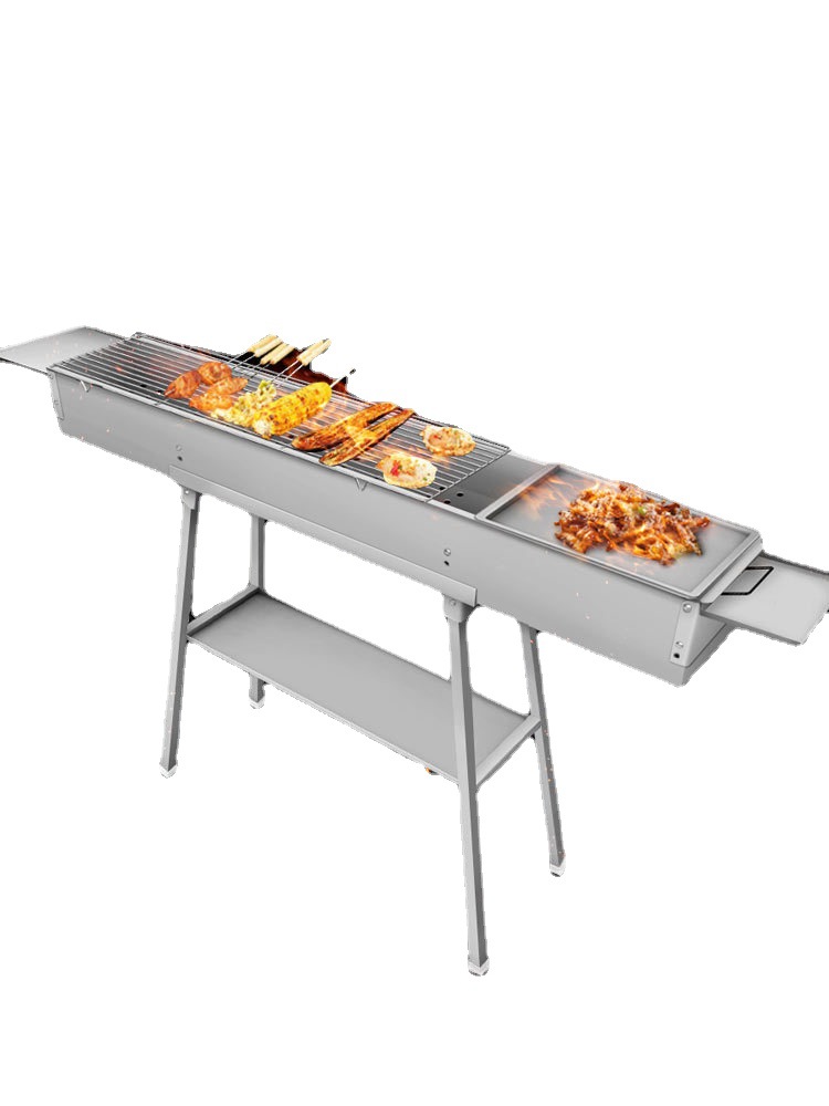 烧烤架商用摆摊烧烤炉夜宵摊户外大号木碳烧烤炉子加厚烧烤套装