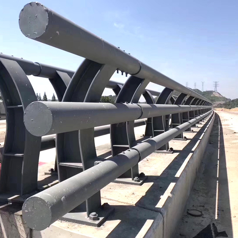 桥梁防撞护栏立柱不锈钢立柱铸钢铸铁铝合金钢板立柱道路护栏立柱
