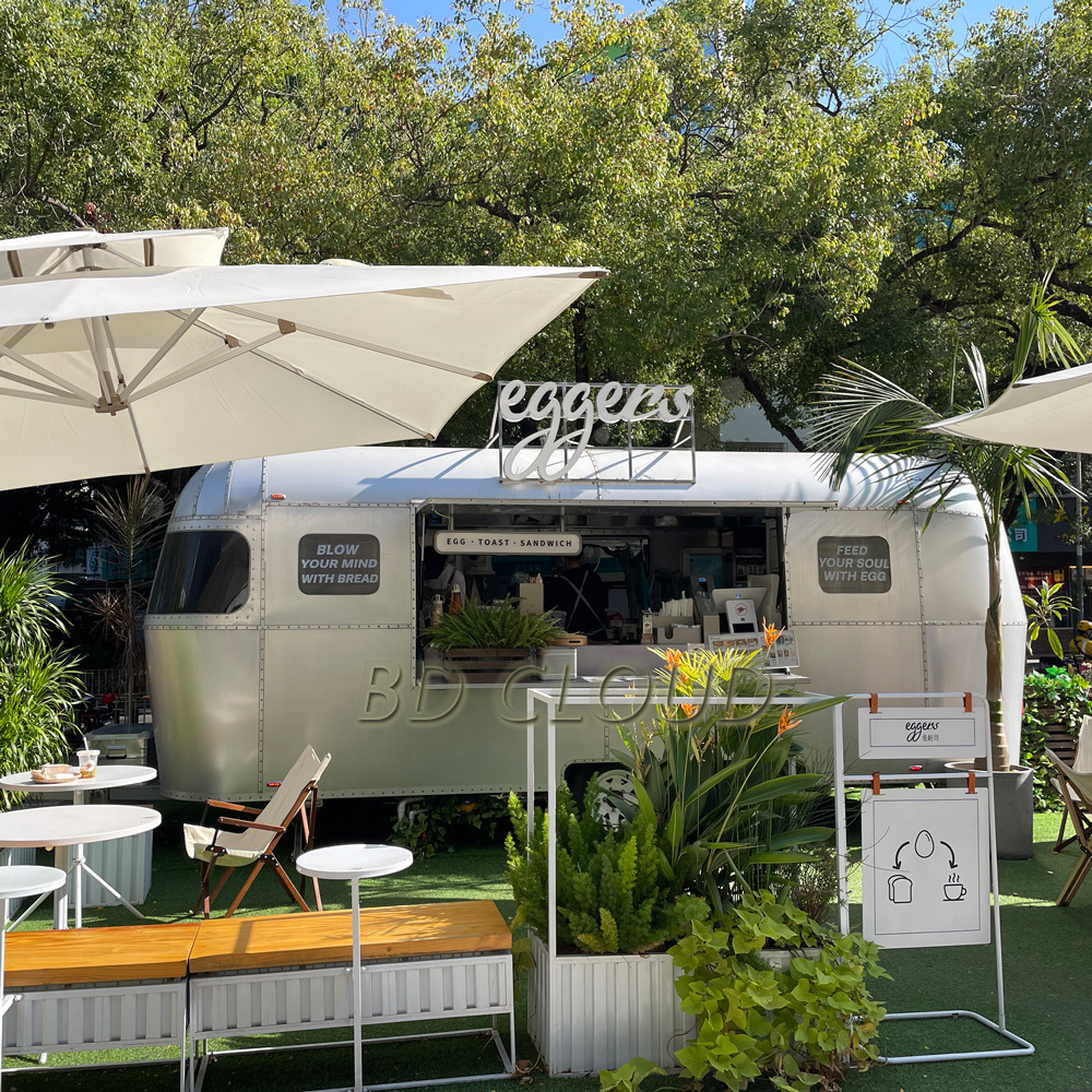 营地露营拖挂餐车 北斗云餐车工厂拖挂式房车 户外咖啡牛排餐车