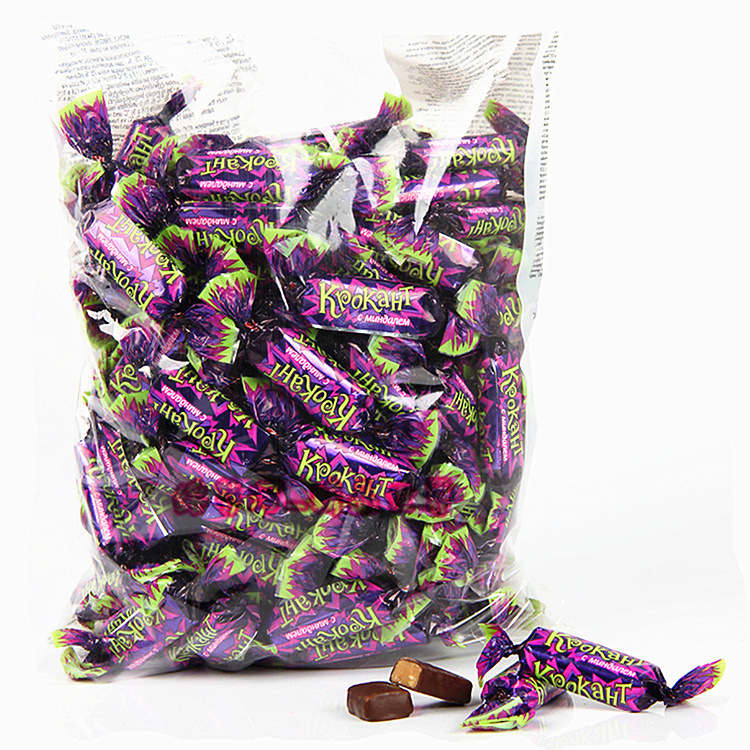 俄罗斯紫皮糖原装零食巧克力糖果kdv紫皮糖网红年货喜糖