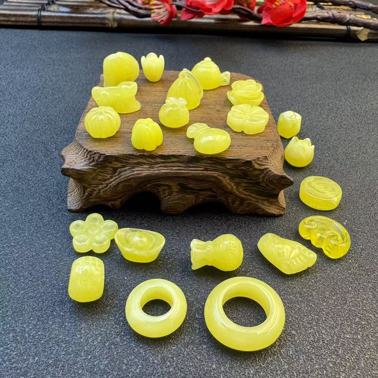 二代蜜蜡吊坠小配件diy手工树脂莲蓬滴溜南瓜珠串手链平安扣挂坠