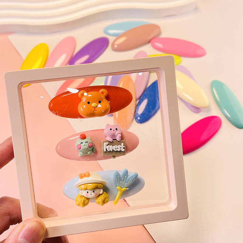 想念diy树脂片片发夹底托装饰贴片大雨滴椭圆少女甜美头饰配件批