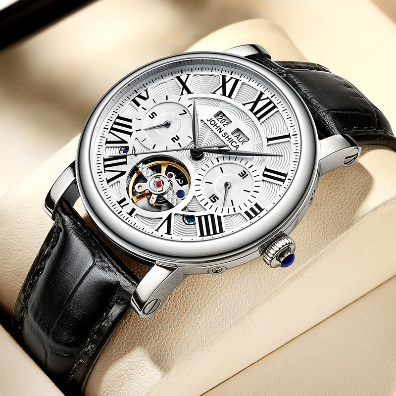 尊尼世家john shica传承系列男士机械手表抖音快手直播爆款