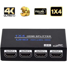 跨境专供 HDMI分配器一分四 hdmi一进4出电脑视频高清同屏器 1分4