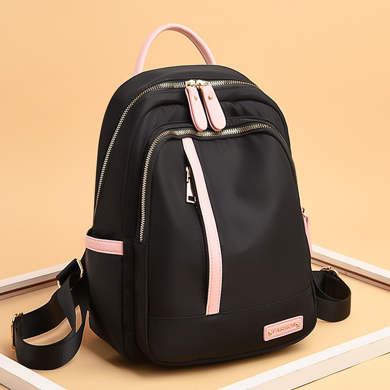 2024 New Oxford Cloth Backpack Women's Large Capacity Korean Style Versatile College Backpack Waterproof Lightweight Travel Bag