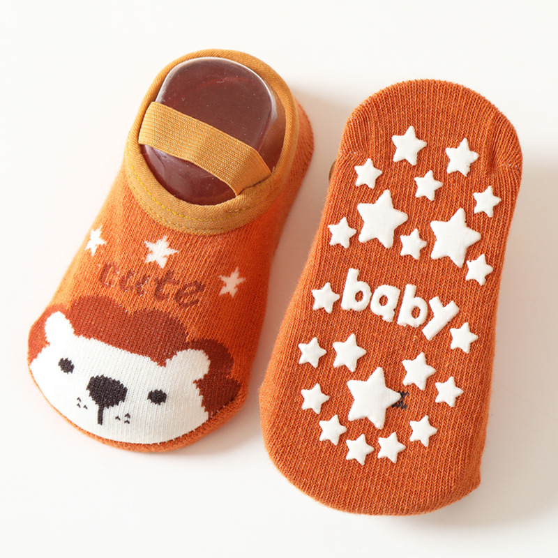 2023 New Children's Edging Socks Baby Toddler Socks Baby Floor Socks Cartoon Glue Dispensing Non-Slip Boat Socks Wholesale