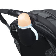 亚马逊通用婴儿推车杯架硅胶水壶架多功能折叠杯袋自行车轮椅杯托
