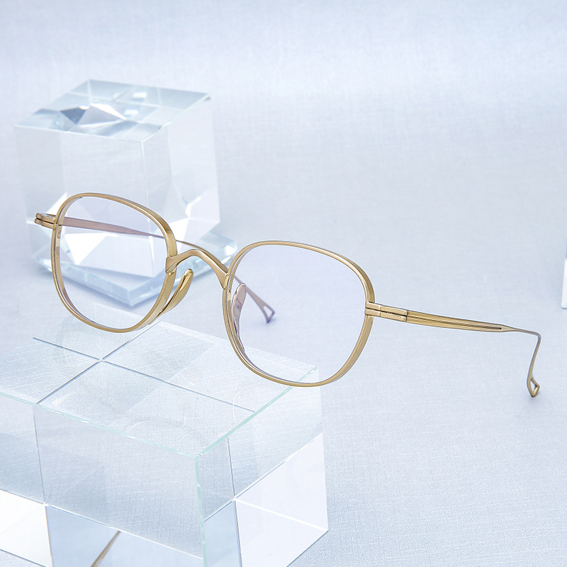 日本设计师超轻纯钛复古方框眼镜框 配近视防蓝光男女全框眼镜架